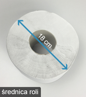 średnica roli 18 cm papieru toaletowego Cliro 52865